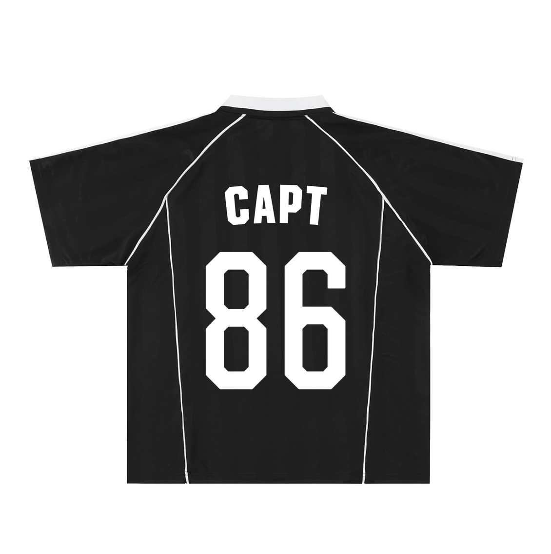 Oversized Shadow Stripe Collared Soccer Jersey